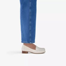 Mocassini da donna Krystine Lily in pelle color crema
