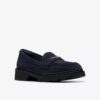 Mocassini da donna Lauryl Step in pelle scamosciata blu navy Mocassini da donna Lauryl Step in pelle scamosciata blu navy