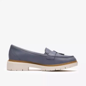 Mocassini da donna Westlynn Bella in pelle blu denim