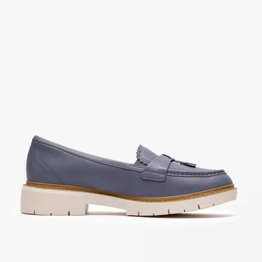 Mocassini da donna Westlynn Bella in pelle blu denim Mocassini da donna Westlynn Bella in pelle blu denim