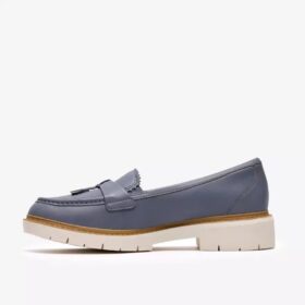 Mocassini da donna Westlynn Bella in pelle blu denim