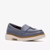 Mocassini da donna Westlynn Bella in pelle blu denim Mocassini da donna Westlynn Bella in pelle blu denim