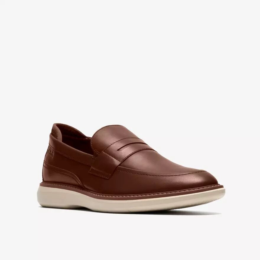 Mocassini da uomo Brantin in pelle marrone chiaro Mocassini da uomo Brantin in pelle marrone chiaro