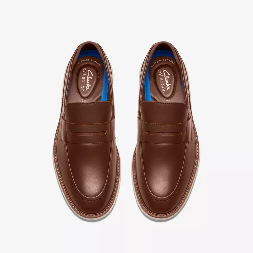 Mocassini da uomo Brantin in pelle marrone chiaro Mocassini da uomo Brantin in pelle marrone chiaro