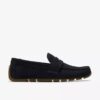 Mocassini da uomo Corsley Bar in pelle scamosciata blu navy Mocassini da uomo Corsley Bar in pelle scamosciata blu navy
