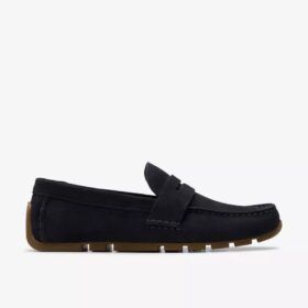 Mocassini da uomo Corsley Bar in pelle scamosciata blu navy