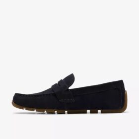 Mocassini da uomo Corsley Bar in pelle scamosciata blu navy
