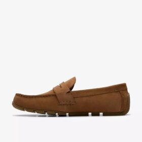 Mocassini da uomo Corsley Bar in pelle scamosciata color cola