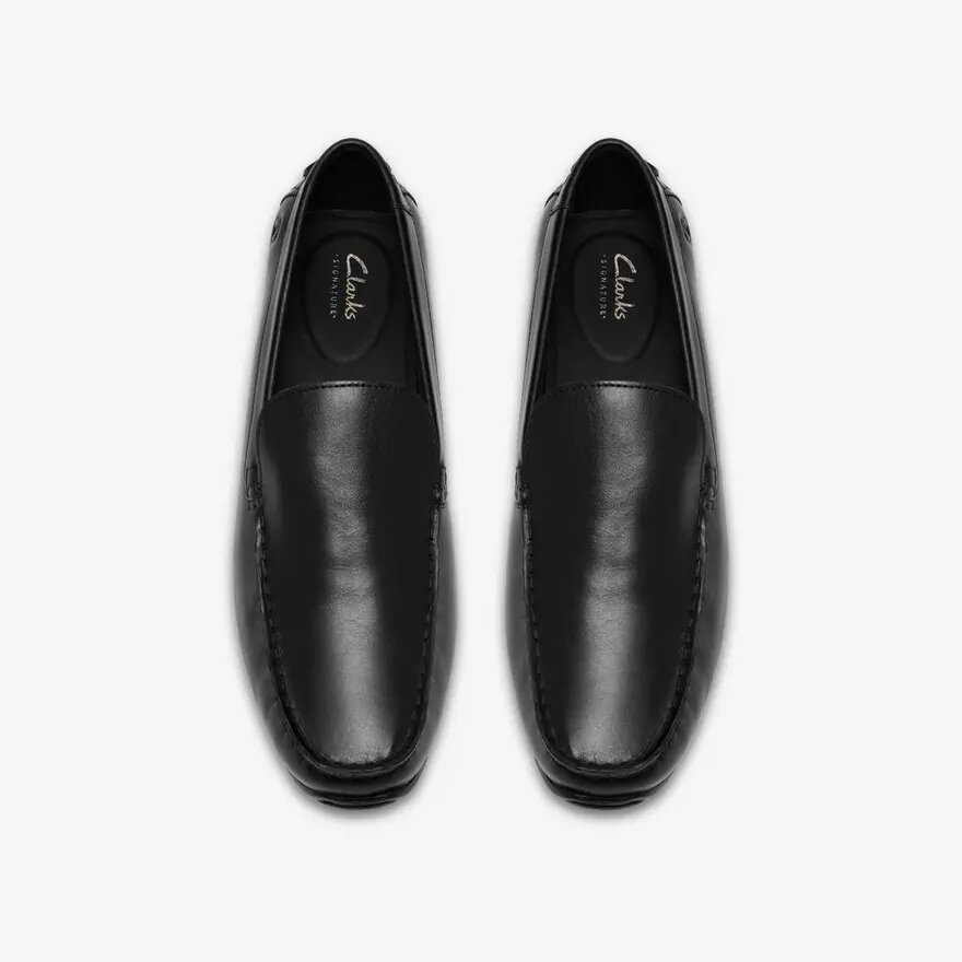 Mocassini da uomo Corsley Plain in pelle nera Mocassini da uomo Corsley Plain in pelle nera