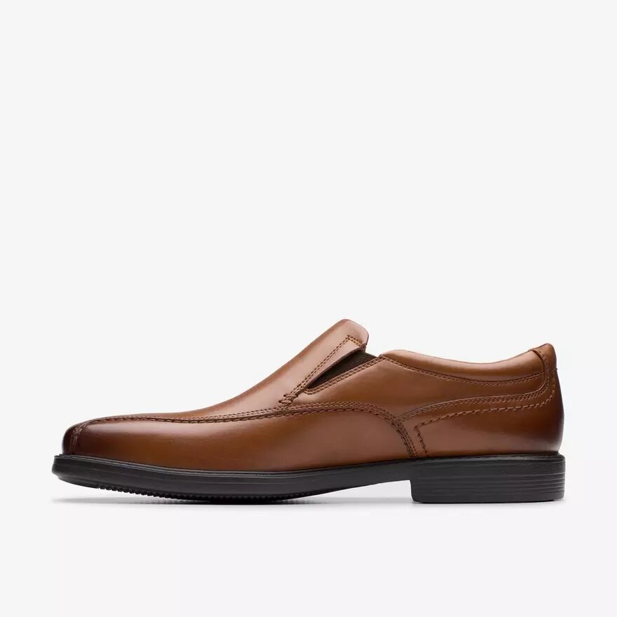 Mocassini da uomo Dresslite Step in pelle marrone scuro Mocassini da uomo Dresslite Step in pelle marrone scuro
