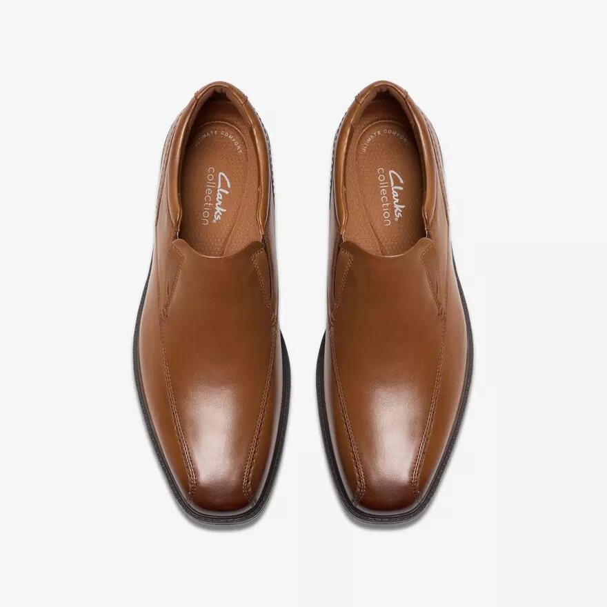 Mocassini da uomo Dresslite Step in pelle marrone scuro Mocassini da uomo Dresslite Step in pelle marrone scuro