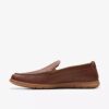 Mocassini da uomo Flexway Step in pelle marrone chiaro, modello slip-on Mocassini da uomo Flexway Step in pelle marrone chiaro, modello slip-on