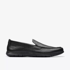 Mocassini da uomo Flexway Step in pelle nera