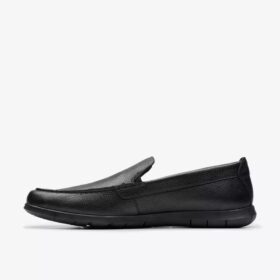 Mocassini da uomo Flexway Step in pelle nera