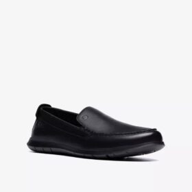 Mocassini da uomo Flexway Step neri lisci