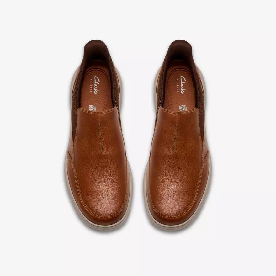 Mocassini da uomo Mullan Step in pelle marrone chiaro Mocassini da uomo Mullan Step in pelle marrone chiaro