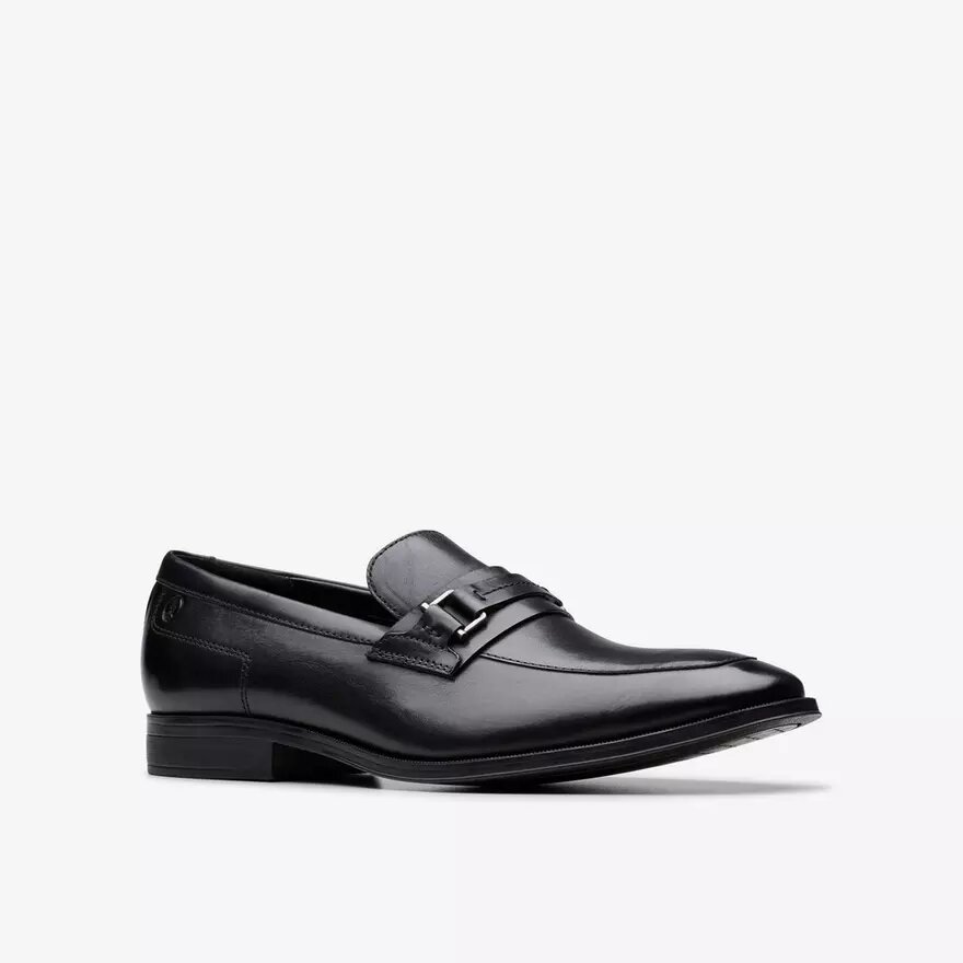 Mocassini da uomo Paulton Lo in pelle nera Mocassini da uomo Paulton Lo in pelle nera
