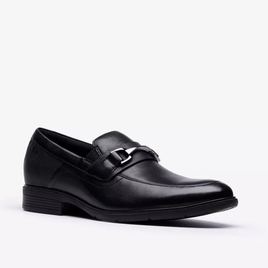Mocassini da uomo Steadwell Bit in pelle nera Mocassini da uomo Steadwell Bit in pelle nera