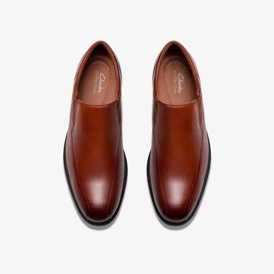 Mocassini da uomo Steadwell Step in pelle marrone scuro Mocassini da uomo Steadwell Step in pelle marrone scuro