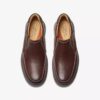 Mocassini da uomo Un Briley Step in pelle color mogano | clarks