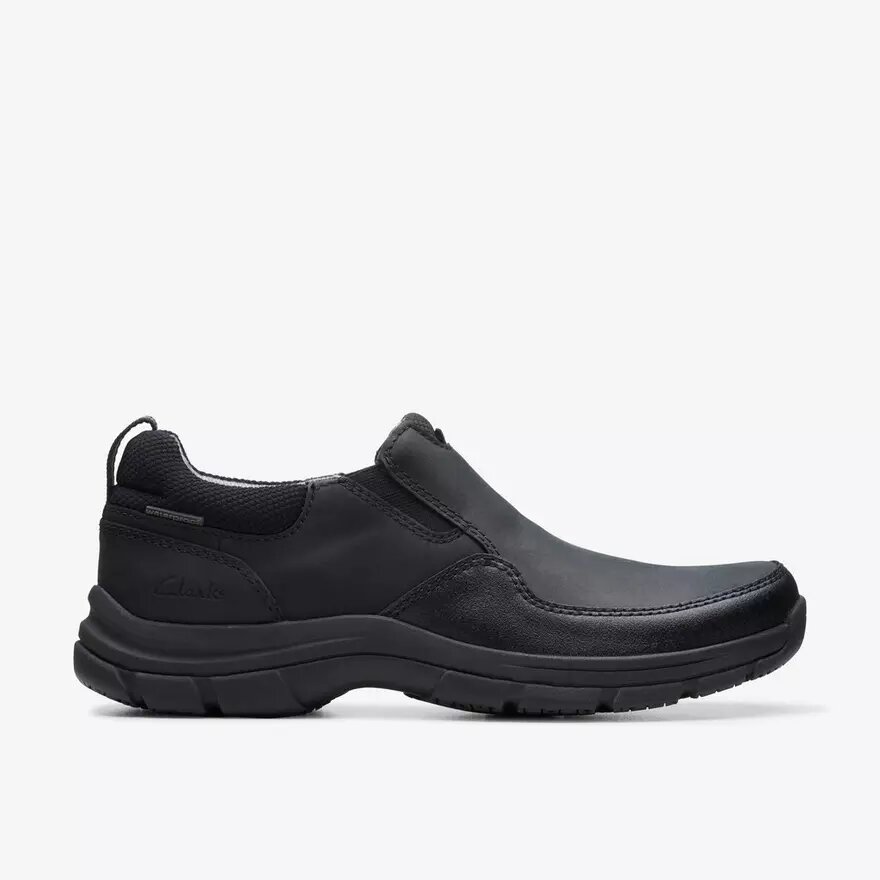 Mocassini da uomo Walpath Step in pelle nera Mocassini da uomo Walpath Step in pelle nera