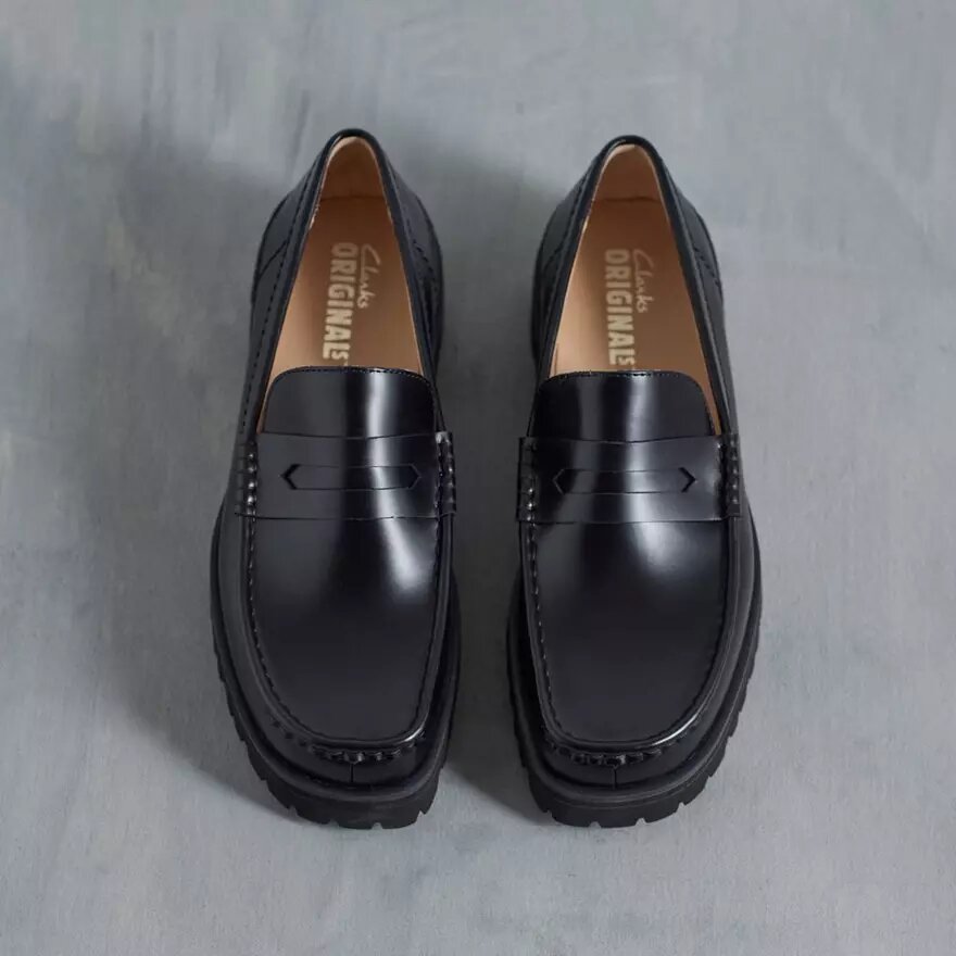 Mocassini da uomo Yukoner Penny in pelle nera Mocassini da uomo Yukoner Penny in pelle nera