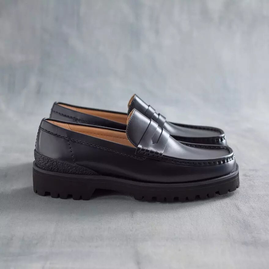 Mocassini da uomo Yukoner Penny in pelle nera Mocassini da uomo Yukoner Penny in pelle nera