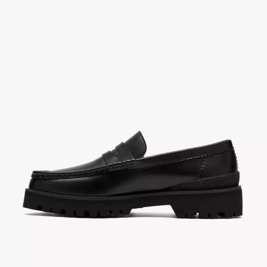 Mocassini da uomo Yukoner Penny in pelle nera Mocassini da uomo Yukoner Penny in pelle nera