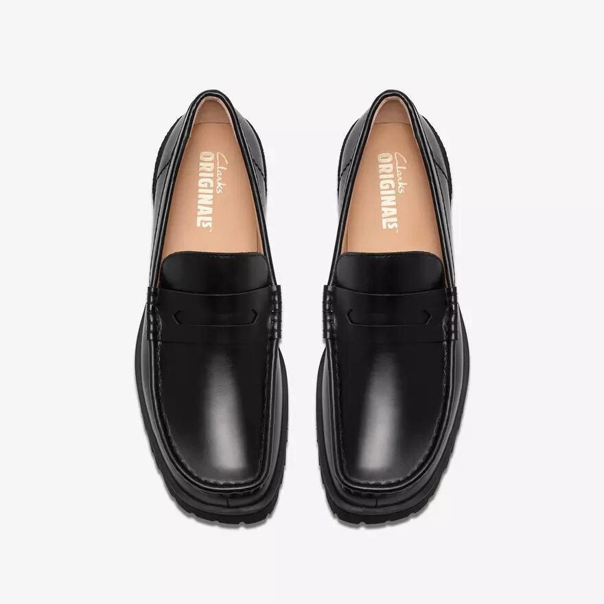 Mocassini da uomo Yukoner Penny in pelle nera Mocassini da uomo Yukoner Penny in pelle nera