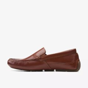 Mocassino da guida da uomo Markman Plain in pelle marrone chiaro