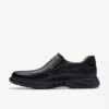 Mocassino da uomo Un Briley Step in pelle nera | clarks