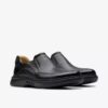 Mocassino da uomo Un Briley Step in pelle nera | clarks