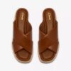 Mule da donna Tessiah 2 con zeppe in pelle color cuoio Mule da donna Tessiah 2 con zeppe in pelle color cuoio