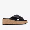 Mule da donna Tessiah 2 con zeppe in pelle nera Mule da donna Tessiah 2 con zeppe in pelle nera