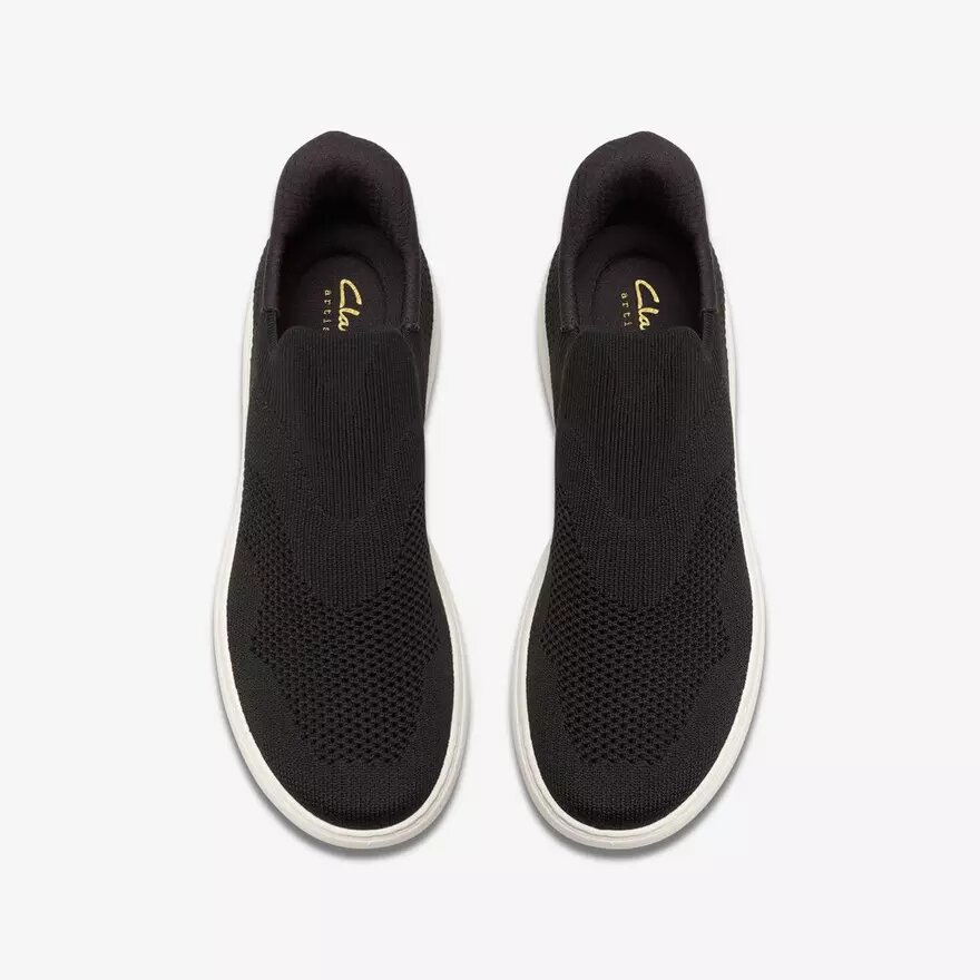 Nalle Step da donna: slip-on in maglia nera Nalle Step da donna: slip-on in maglia nera