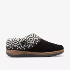 Pantofole da donna Willowdean in maglia nera