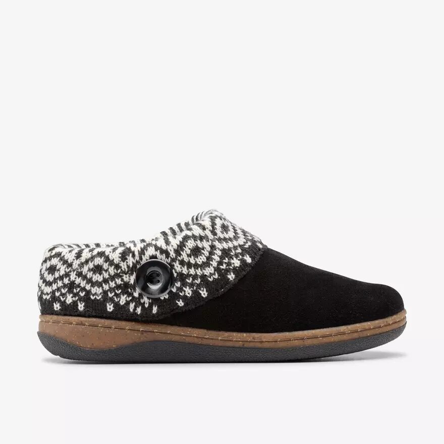 Pantofole da donna Willowdean in maglia nera Pantofole da donna Willowdean in maglia nera