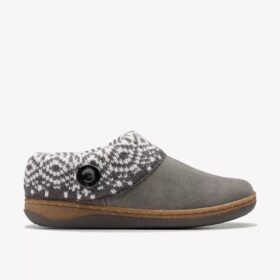 Pantofole da donna Willowdean Sweater grigio scuro