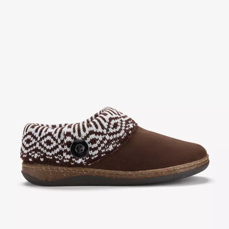 Pantofole da donna Willowdean Sweater marrone scuro Pantofole da donna Willowdean Sweater marrone scuro