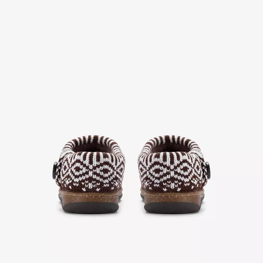 Pantofole da donna Willowdean Sweater marrone scuro Pantofole da donna Willowdean Sweater marrone scuro