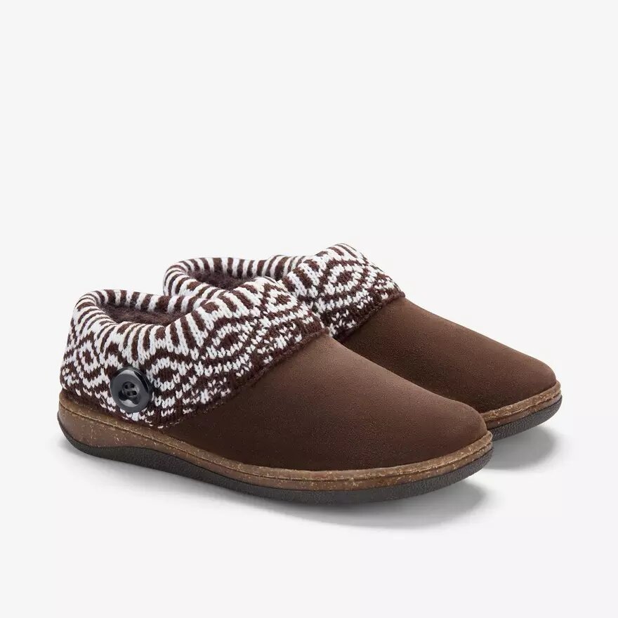 Pantofole da donna Willowdean Sweater marrone scuro Pantofole da donna Willowdean Sweater marrone scuro