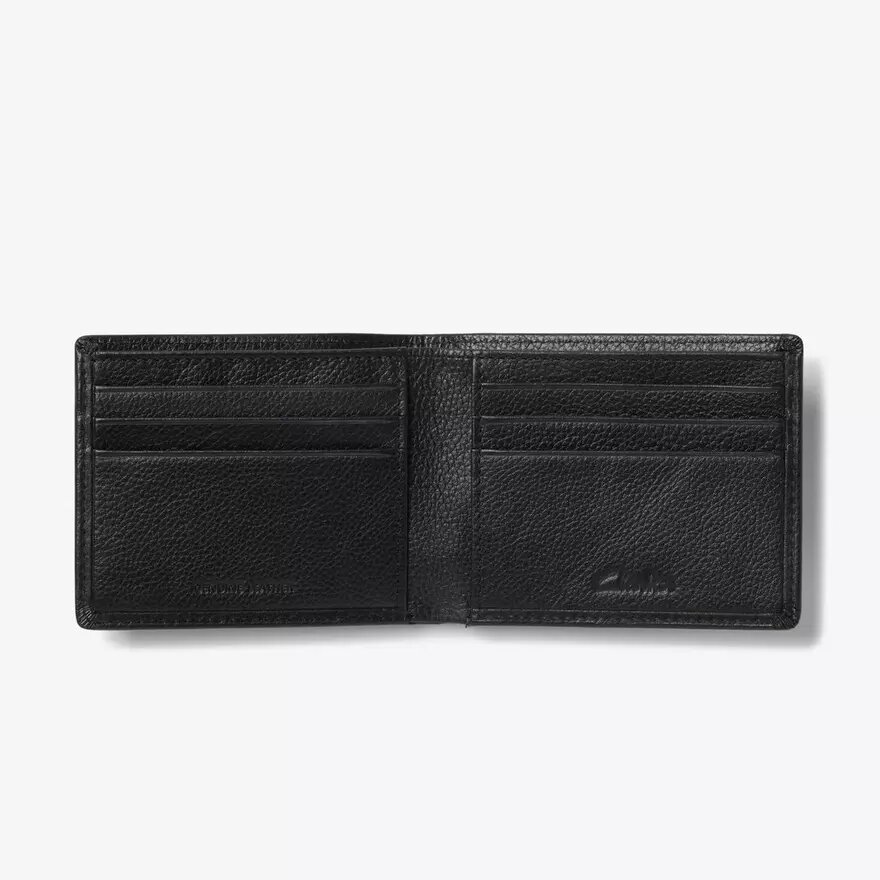Portafoglio classico da uomo Slimfold in pelle granulata, nero, USA Portafoglio classico da uomo Slimfold in pelle granulata, nero, USA