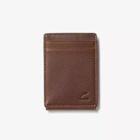 Portafoglio da uomo con clip per banconote, modello Pebble Wide, marrone, USA