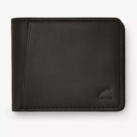 Portafoglio da uomo in pelle cerata color cuoio, nero, USA