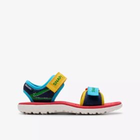 Sandali bassi da bambino Surfing Ace con stampa blu navy