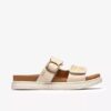Sandali bassi da donna Arwell Step in pelle color crema Sandali bassi da donna Arwell Step in pelle color crema