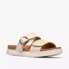 Sandali bassi da donna Arwell Step in pelle color crema Sandali bassi da donna Arwell Step in pelle color crema