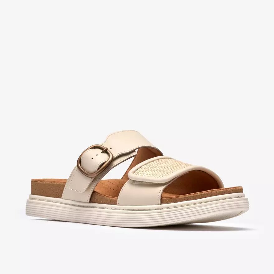 Sandali bassi da donna Arwell Step in pelle color crema Sandali bassi da donna Arwell Step in pelle color crema