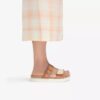 Sandali bassi da donna Arwell Step in pelle marrone chiaro Sandali bassi da donna Arwell Step in pelle marrone chiaro