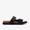 Sandali bassi da donna Arwell Step in pelle nera Sandali bassi da donna Arwell Step in pelle nera